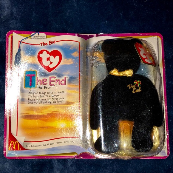 “The End” Collectors Teanie Beanie Baby Retired Bear - Picture 1 of 4
